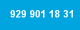 929 901 18 31 929 901 18 31
